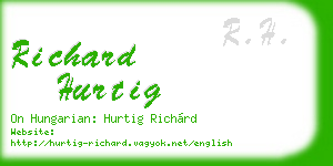 richard hurtig business card